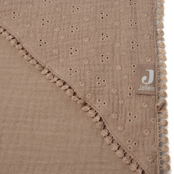 Jollein cape de bain Embroidery 75x75cm Biscuit