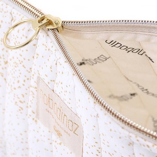 Nobodinoz tipi en accessoires Nobodinoz - toilettas - Holiday Small - Gold Bubble - White