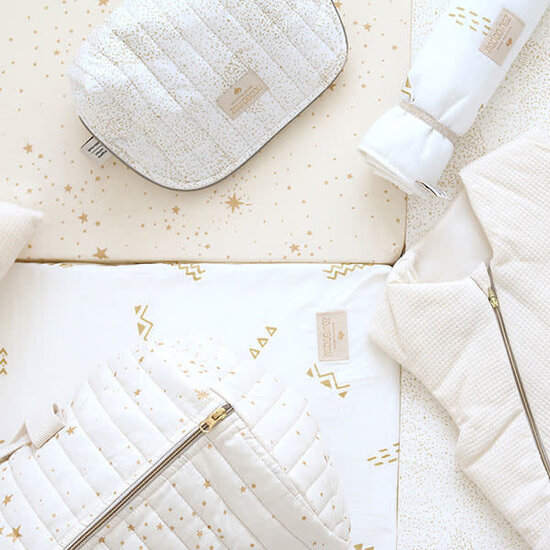 Nobodinoz tipi en accessoires Nobodinoz - toilettas - Holiday Small - Gold Bubble - White