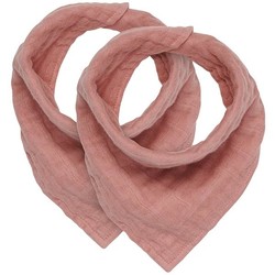 Jollein bandana wrinkled cotton rosewood lot de 2