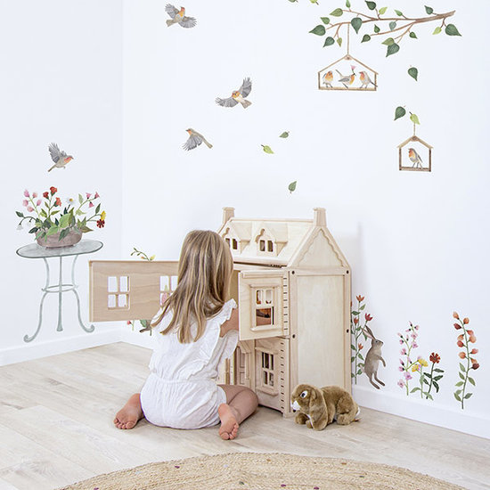 Lilipinso stickers muraux Queyran Rabbits and Flowers