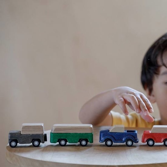 Plan Toys Plan Toys voiture jaune PlanWorld +3 ans