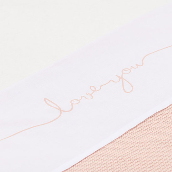 Jollein Jollein drap 75x100cm Love you Pale pink