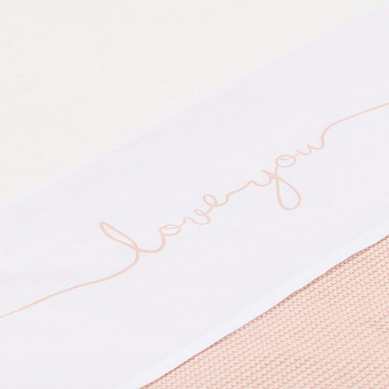 Jollein Jollein drap 120x150cm Love you Pale pink