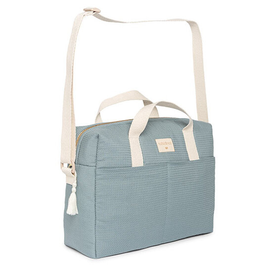 Nobodinoz tipi en accessoires Sac a langer imperméable Gala Stone Blue - Nobodinoz