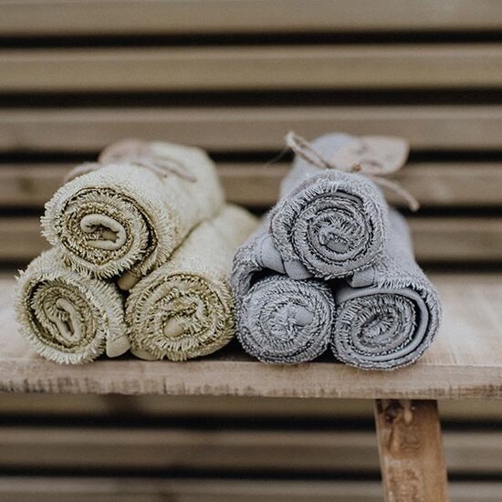 Timboo Bavoir bandana double couche Frosted Almond 36x20cm - Timboo