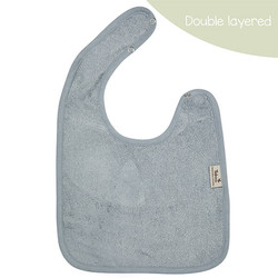Bavoir XL double couche Moon Blue 26x38cm - Timboo