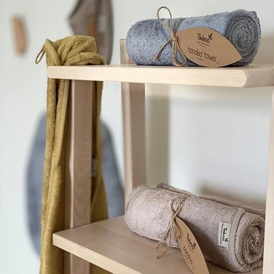 Timboo Cape de bain XXL Feather Grey 95x95cm - Timboo