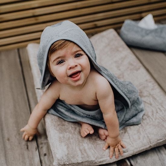 Timboo Cape de bain XXL Moon Blue 95x95cm - Timboo