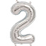 Ballon - chiffres - argent - 40 cm - Northstar - 2