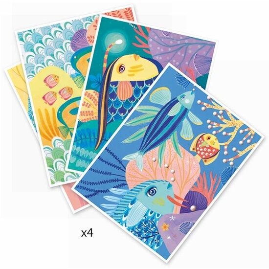 Djeco Djeco - coloriage au numéro - feutres pinceaux - Sous la mer +7 ans