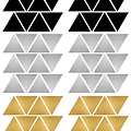 Pom Le Bonhomme Stickers muraux triangles Chic - Pöm Le Bonhomme - set de 72 stickers