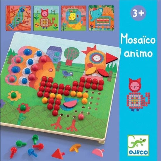 Djeco Mosaïque animaux - Djeco Mosaïco Animo +4 ans