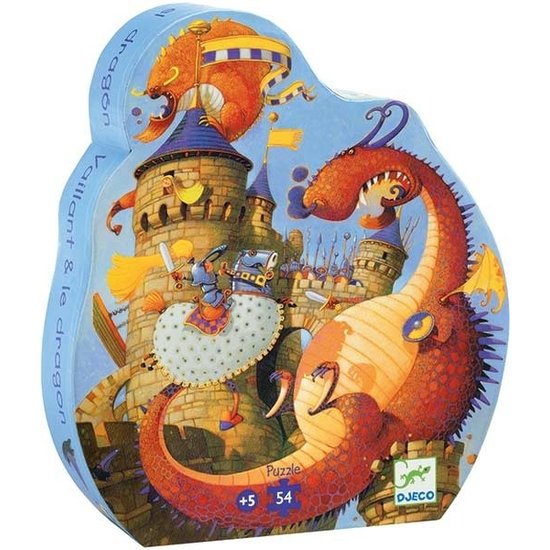Djeco Puzzle Vaillant et les dragons - Djeco - 54 pièces - 5 ans