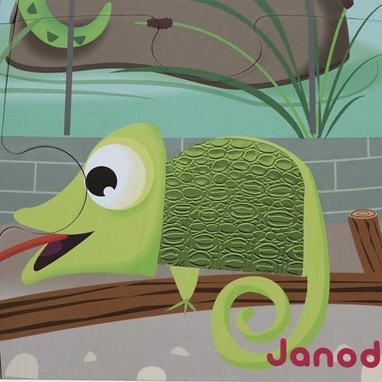 Janod speelgoed Janod - puzzle tactile - Une journée au zoo - 20pcs +3 ans