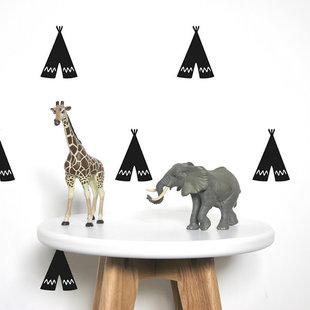 Stickers muraux tipi noir - Pöm Le Bonhomme