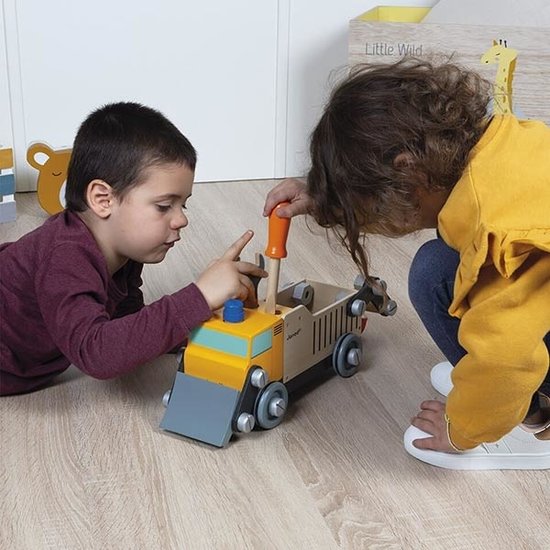 Janod speelgoed Janod camion de chantier Brico'Kids