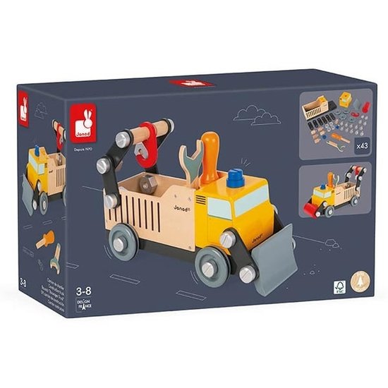 Janod speelgoed Janod camion de chantier Brico'Kids