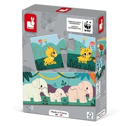 Janod puzzle animaux 10x 3 pièces WWF®