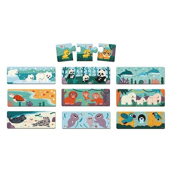 Janod speelgoed Janod puzzle animaux 10x 3 pièces WWF®