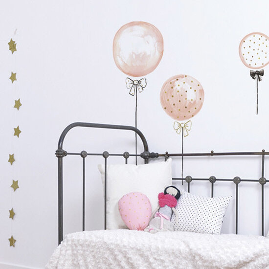 Stickers muraux Flamant ballons rose XL - Lilipinso