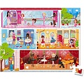 Janod speelgoed Janod - valisette puzzle - danse académie - 100pcs - +5ans