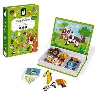 Janod - magnetibook animaux - 40pcs 3-8 ans