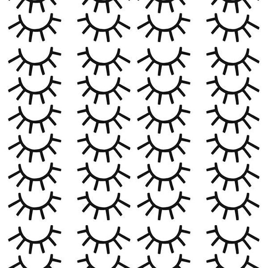 Pom Le Bonhomme Stickers muraux minis cils noir - Pöm Le Bonhomme - lot de 72