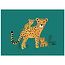 Carte postale - guépard et petits - Rebecca Jones - Petit Monkey
