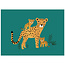 Petit Monkey Carte postale - guépard et petits - Rebecca Jones - Petit Monkey