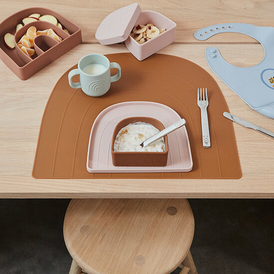 OYOY OYOY assiette et bol arc-en-ciel Dusty Blue / Clay