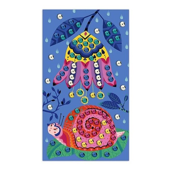 Janod speelgoed Set créatif sequins à coller Jardin Merveilleux - Janod