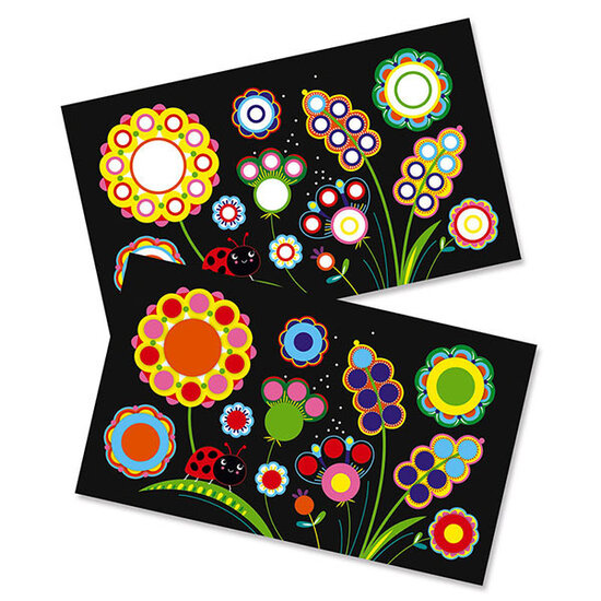 Janod speelgoed Set créatif gommettes rondes Printemps - Janod