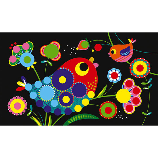 Janod speelgoed Set créatif gommettes rondes Printemps - Janod