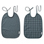 Bavoirs Lai Check/graphic stroke whale blue mix - Liewood