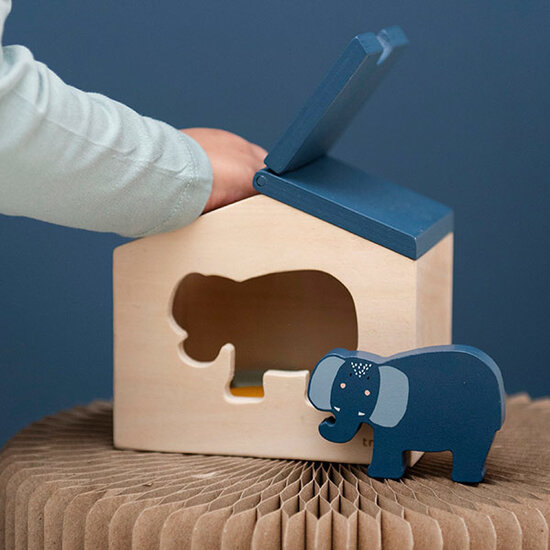 Trixie Baby Maison en bois boîte à formes Mrs. Elephant - Trixie