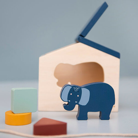 Trixie Baby Maison en bois boîte à formes Mrs. Elephant - Trixie