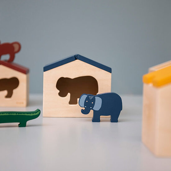 Trixie Baby Maison en bois boîte à formes Mrs. Elephant - Trixie