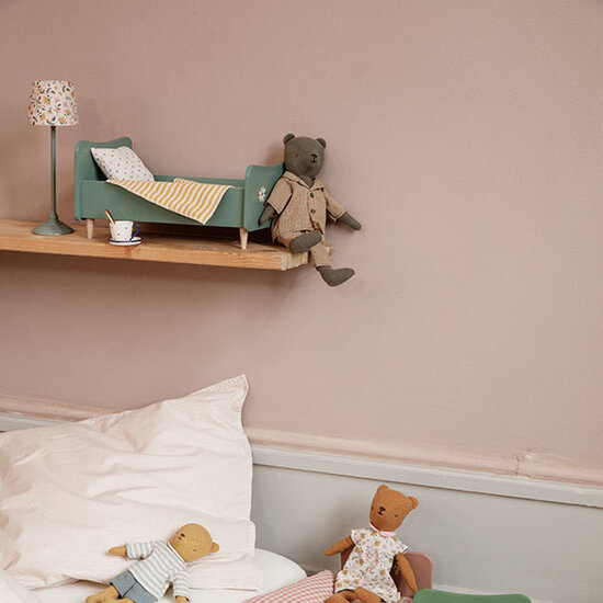 Maileg Maileg lit en bois Teddy dad - Dusty green 26cm