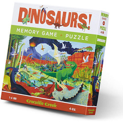 Crocodile Creek jeu de mémoire et puzzle dinosaures