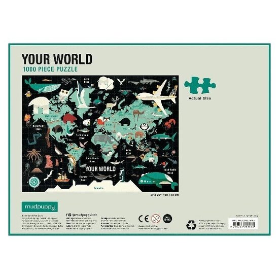 Mudpuppy puzzle Your world 1000 pièces