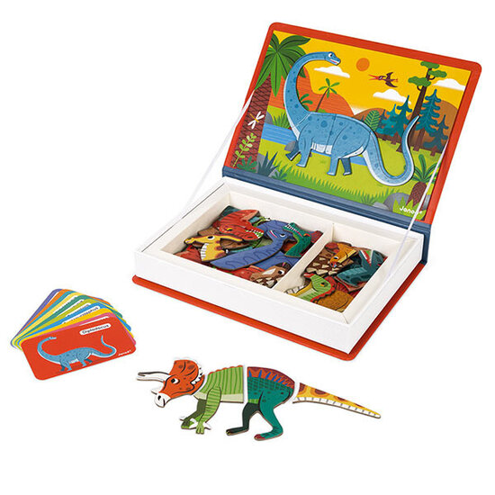 Janod speelgoed Janod magnetibook Dinosaures 50pcs 3-8ans