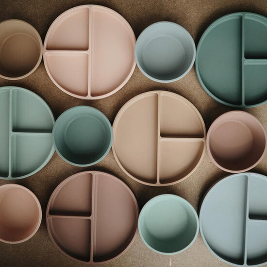 Mushie Mushie bol à ventouse en silicone Cloudy Mauve