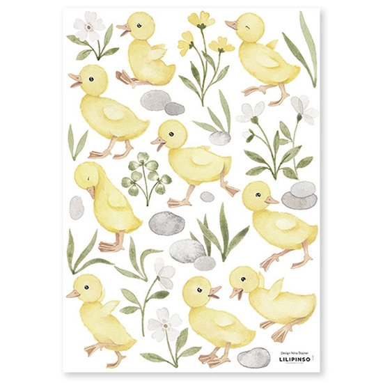Lilipinso stickers muraux Lucky Ducky 9 Baby Ducks