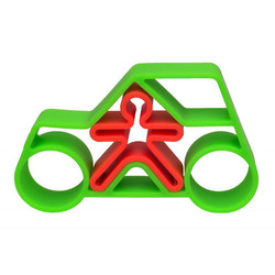 Dëna ensemble de jeu Car + Kid Green Neon 2 pcs