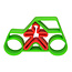 Dëna Dëna ensemble de jeu Car + Kid Green Neon 2 pcs