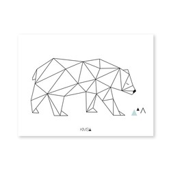 Affiche géométrique ours - Lilipinso