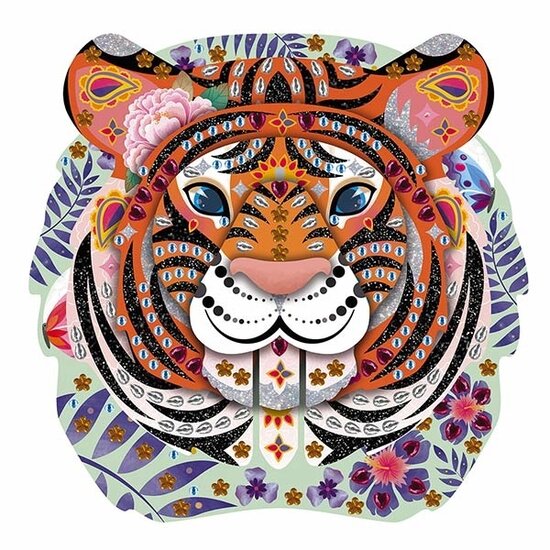 Janod speelgoed Janod kit créatif strass-paillettes trophée tigre