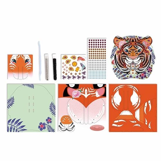 Janod speelgoed Janod kit créatif strass-paillettes trophée tigre