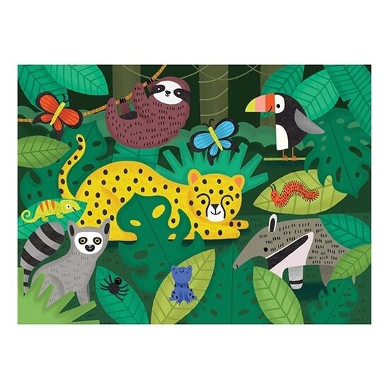 Mudpuppy Puzzle tactile Rainforest 42pcs
